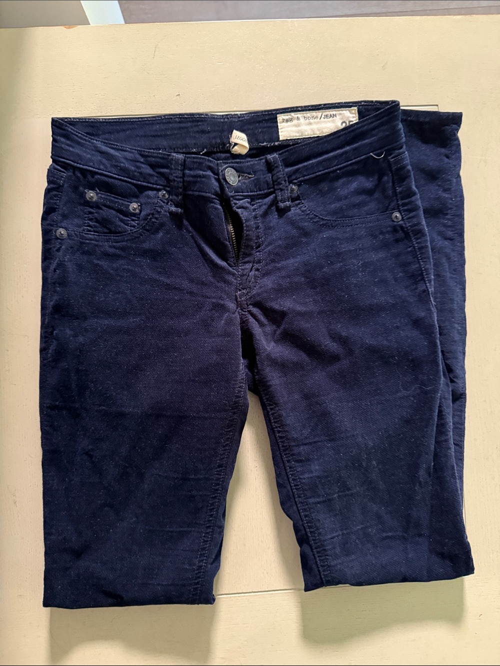 rag & bone Navy Skinny Corduroy leggings